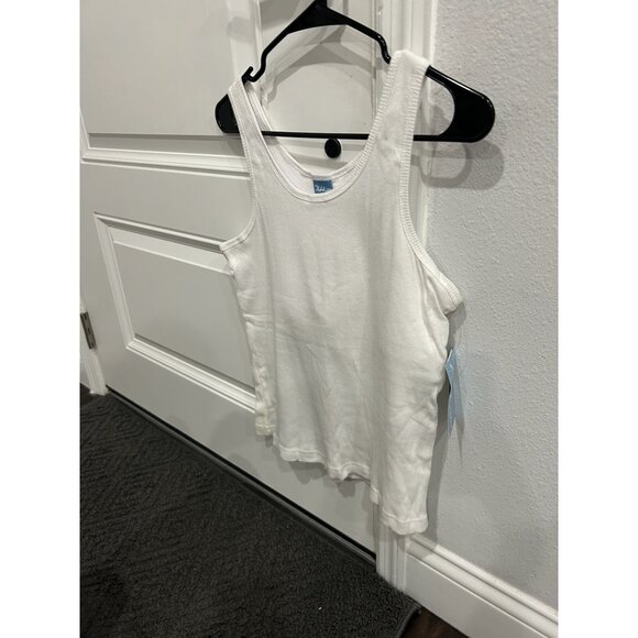 CLUB Attivo Sleeveless Scoop Neck Ribbed Tank Top White Sz XL Workout Active NWT - Picture 3 of 10